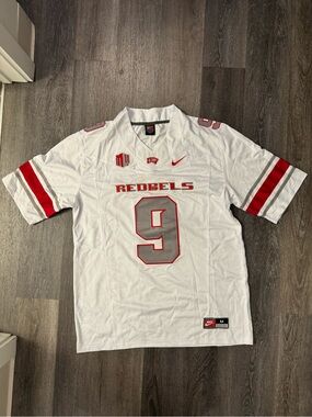 UNLV Football ERROR Misspelled Nike White Red Rebels Football Jersey Thomas